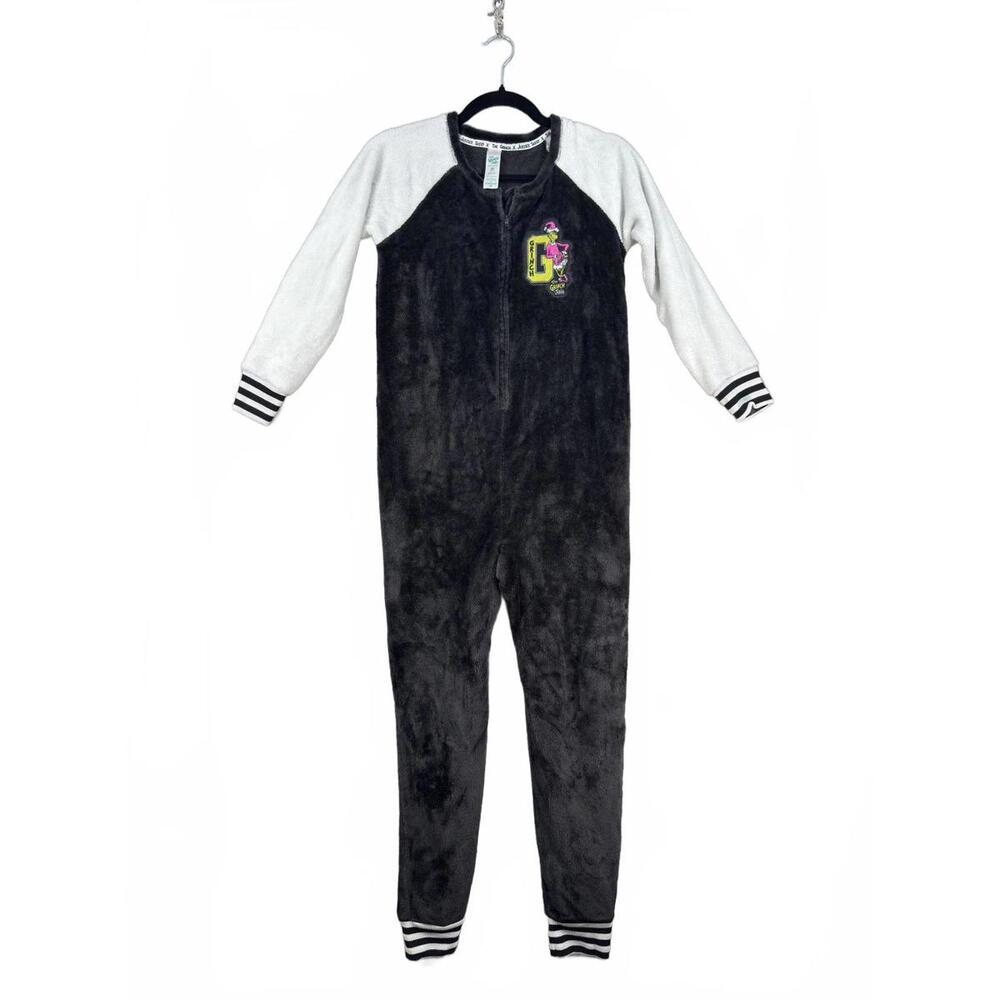 The Grinch x Justice Sleep Kids' Fuzzy One-Piece Pajamas Size M (10)‎